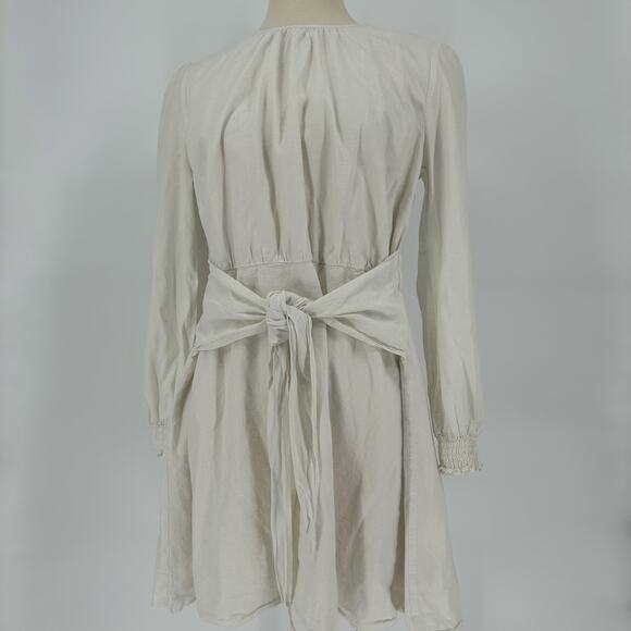 Michael Kors Linen Tie Front Dress Size L — Good Used, as is - Picture 1 of 4